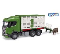 Bruder Scania Super 560R Cattle Transport Truck - 1:16 Toy with Cow