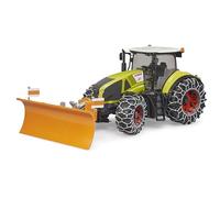 Bruder Claas Axion 950 Tractor with Snow Chains & Plough Blade - 1:16 Winter Service Vehicle for Kids Ages 3+