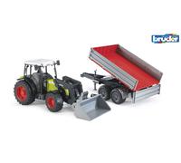 Bruder 02112 - Claas Trattore Nectis 267 F Con Benna E Rimorchio (1 Accessorie)