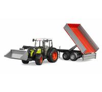 Bruder Claas Nectis 267 F Tractor with Front Loader + Tipping Trailer 1:16