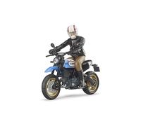 Bruder Ducati Scrambler Desert Sled with Rider - 1:16 Scale Motorcycle & Figure Set, Functional Suspension, Detailed Design, Toy for Kids Ages 4+