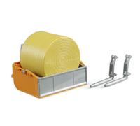 Bruder Dump Box and Forks with Round Bale - Scale 1:16