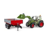Bruder Fendt 211 Vario Tractor w/ Frontloader & Tipping Trailer Childrens Toy