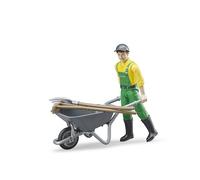 Bruder Toys 62610 Play Figure Farmer / Gardener Wheelbarrow Besom Pitchfork 1:16