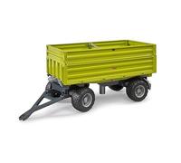 Bruder Fliegl Three-Way Dumper with Removable Top - 1:16 Scale Three-Way Tipping Trailer with Removable Cover, Compatible Vehicles & bWorld Accessories | Ages 3+