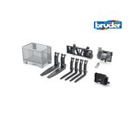 Bruder Front Loader Accessories Box-Type Pallet /w Winch & Forks Childrens Toy