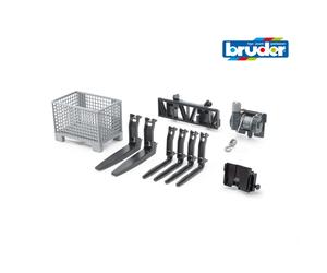 Bruder Front Loader Accessories Box-Type Pallet /w Winch & Forks Childrens Toy