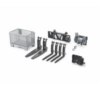 Bruder Frontloader Accessories - Boy-Type Pallet, Winch & Forks Attachment Set for 1:16 Vehicles