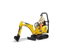 Bruder Toys JCB Mini Excavator Digger 8010 CTS + Driver - Moving Arm + Bucket