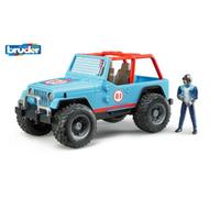 Bruder Jeep Cross Country Racer (Blue) With Driver Off-Road Racing Playset
