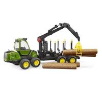 BRUDER John Deere 1210E Forwarder with 4 Trunks & Grab - B102133 - FORESTRY TOY