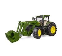 Bruder John Deere 7R 350 Tractor with Front Loader - 1:16 Scale Realistic Farm Tractor Toy with Movable Front Loader, Removable Bucket | Compatible bWorld Accessories | Ages 3+