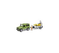 Bruder Land Rover Defender Rigid Drawbar Trailer Jcb Micro Excavator and Construction Worker for unisex-children