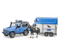 Bruder Land Rover Police With Equine Trailer Multicolor
