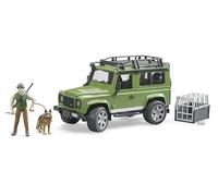 Bruder 02587 Land Rover Defender Station Wagon With Forester And Dog Construction Game Green