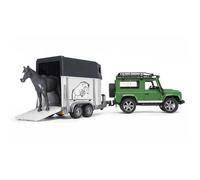 Bruder Land Rover Defender Sw Equine Transportation Silver