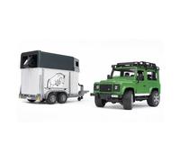 Bruder Land Rover Defender, Horse Trailer, 1 Horse 1:16