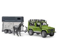 Land Rover Defender Station Wagon with Horse Box and Horse