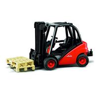 Bruder Linde H30D Forklift with Trailer Coupling and 2 Pallets - Scale 1:16