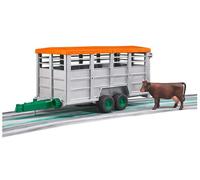 BRUDER LIVESTOCK TRAILER WITH COW 02227