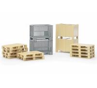 Bruder Logistics Set - Realistic Toy Truck & Forklift Playset with Pallets and Accessories | Durable Construction Vehicles for Kids Ages 3+