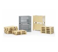 Bruder Logistics Set with Pallets Warehouse and Trailer Bins and For