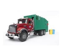 Bruder Mack Granite Garbage Truck (Ruby red-Green)