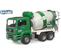 Bruder MAN TGA Cement Mixer Truck Rapid Mix - 1:16 Scale Construction Vehicle Toy with Rotating Drum & Realistic Cab - Includes Rapid Mix Accessories - Just Like the Real Thing - Ages 3+