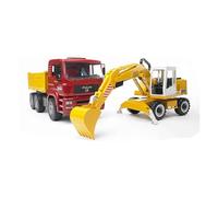 Bruder MAN TGA Construction Truck And Liebherr Excavator