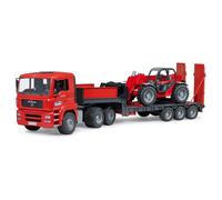 Bruder MAN TGA Semi-Trailer Truck Manitou Telehandler Construction Toy