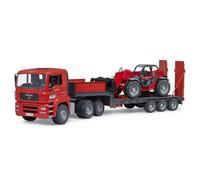 Bruder MAN TGA Truck With Trailer and Manitou Telehandler Toy Set