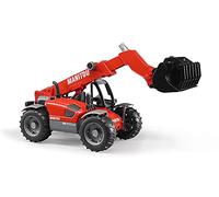 Bruder Manitou Telescopic Loader - 1:16 Scale Construction Vehicle Toy with Extendable Arm, Tilting Bucket & 4-Wheel Steering - Compatible with bWorld Accessories - Ages 4+