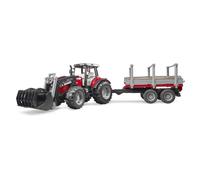 Bruder Massey Ferguson 7480 with Timber Trailer - Scale 1/16