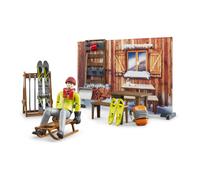 BRUDER Mountain Hut with Snowmobil - B10B63102 - LEISURE TOY / WINTER /