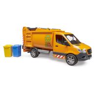 Bruder 02682 Mercedes-Benz Sprinter Garbage Truck with Garbage Cans - 1:16 Scale, Compatible with Bruder Figures & Accessories, Ages 4+