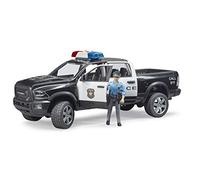 Bruder RAM 2500 Police Pick Up with Police Officer | Includes light and sound module, emergency vehicle with bworld character, toy, 1:16 scale