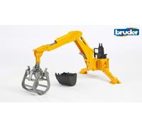 Bruder Rear Hydraulic Arm w/ Grabber & Bucket Childrens Toy Digger Accessory