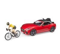 BRUDER Roadster with Racing Bicycle and Cyclist - B103485 - LEISURE TOY