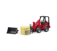 Bruder 02192 SchÃâžFfer Hoflader 2630 Grip Pliers And Round Bale - Red