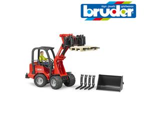 Bruder Toys 02191 Schaffer 2034 Compact Loader Bucket / Forks Pallet + Driver