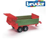Bruder Toys 02209 Stable Dung Spreader Twin Axle Trailer - Rotating Drum 1:16
