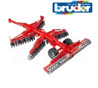 Bruder Toys 02217 Kuhn Discover XL Disc Harrow 4 Harrows + Rollers Lifting 1:16