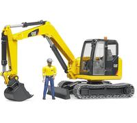 Bruder Toys 02466 CAT Mini Digger Excavator - Operational Arm / Bucket + Driver