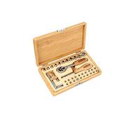 Brüder Mannesmann 41-Piece Tool Set in Bamboo Case