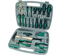 Brüder Mannesmann 57-Piece Toolbox with Durable Tools Included M29057
