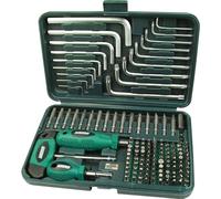Brüder Mannesmann Bit Set 139pc, CV Steel, Torx, Slotted | M29805 | Hex, Phillips and Pozidriv profiles, fits cordless drill drivers and drill drivers, supplied in a compact storage box