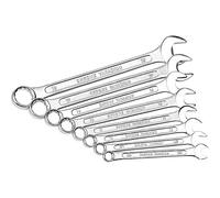 Brüder Mannesmann Combination Spanner Set 8pc, 8-19mm, GS | M 130-08DIN | Chrome vanadium steel, polished, open and ring ends for hard-to-reach areas, for car, bicycle and workshop use