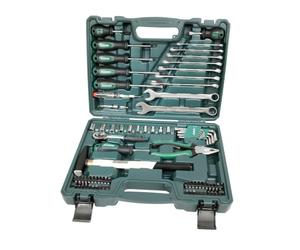 Brüder Mannesmann M29081 85-Piece Tool Set | Ratchets, Socket Spanner and Bits | Sturdy Plastic Case | for Household, Workshop and Car Repair
