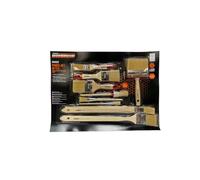 Brüder Mannesmann M41622 Brush Set, 10 Pieces, Solvent-based Paints, Various Sizes, Indoor and Outdoor Use