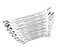 Brüder Mannesmann Open-Ended Spanner Set 8pc, 6-22 mm, GS | M 110-08DIN | Chrome vanadium steel with polished finish, corrosion-resistant, GPSR compliant, for workshop, garage and building site